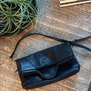 Tory Burch Black Leather Clutch